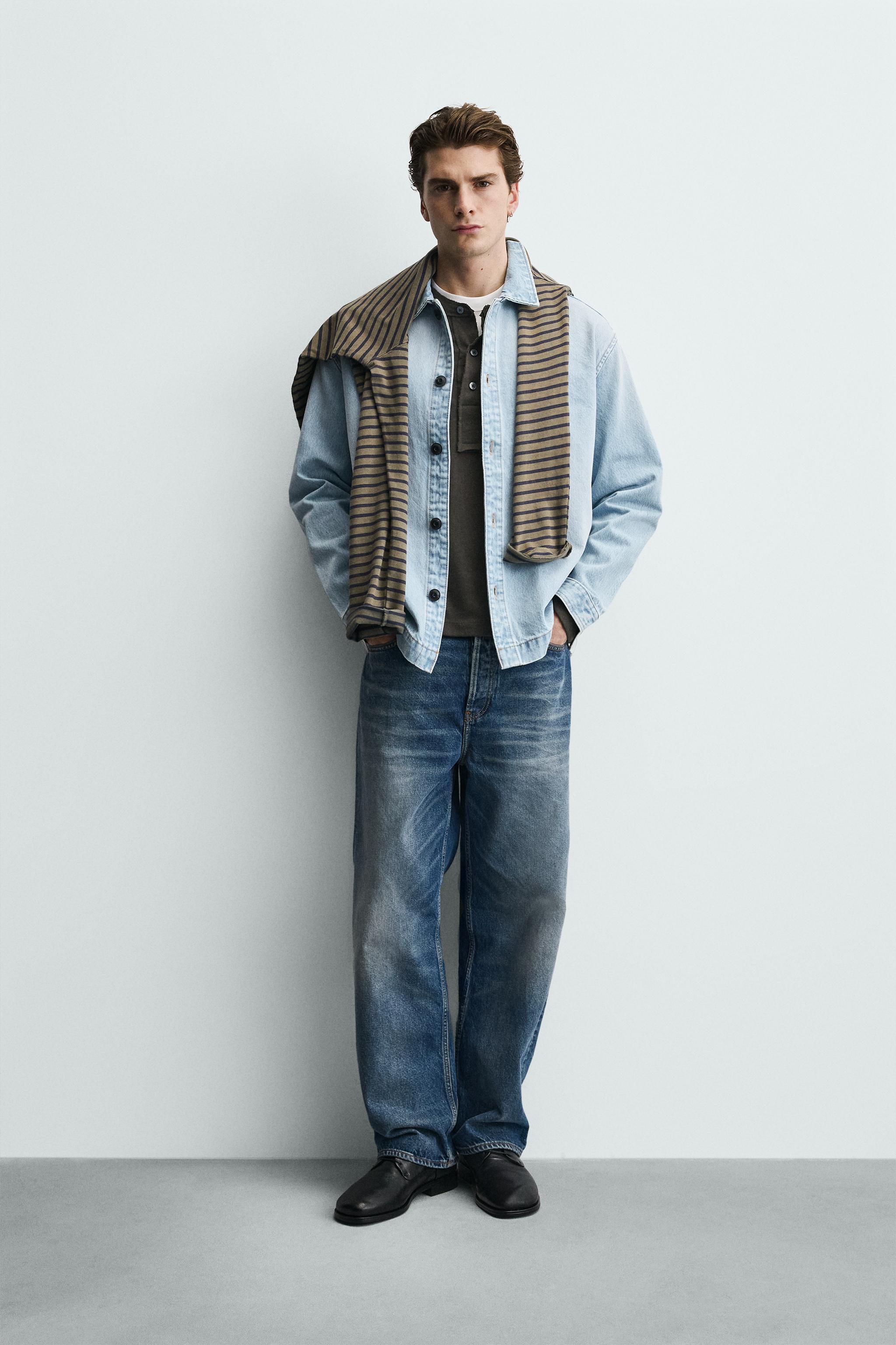 SURCHEMISE EN DENIM DÉLAVÉ